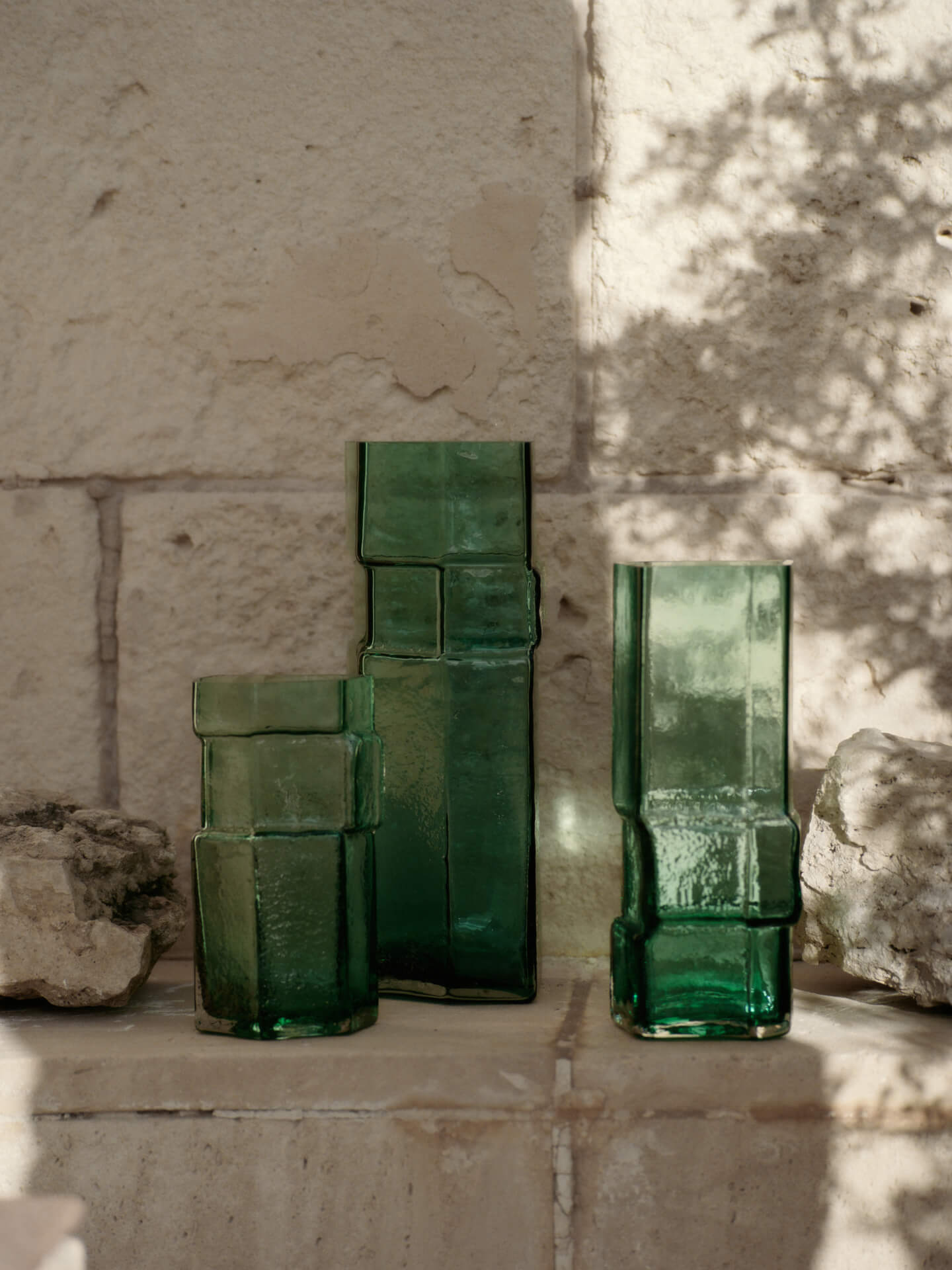 Muro Vase - H38 - Recycled Green