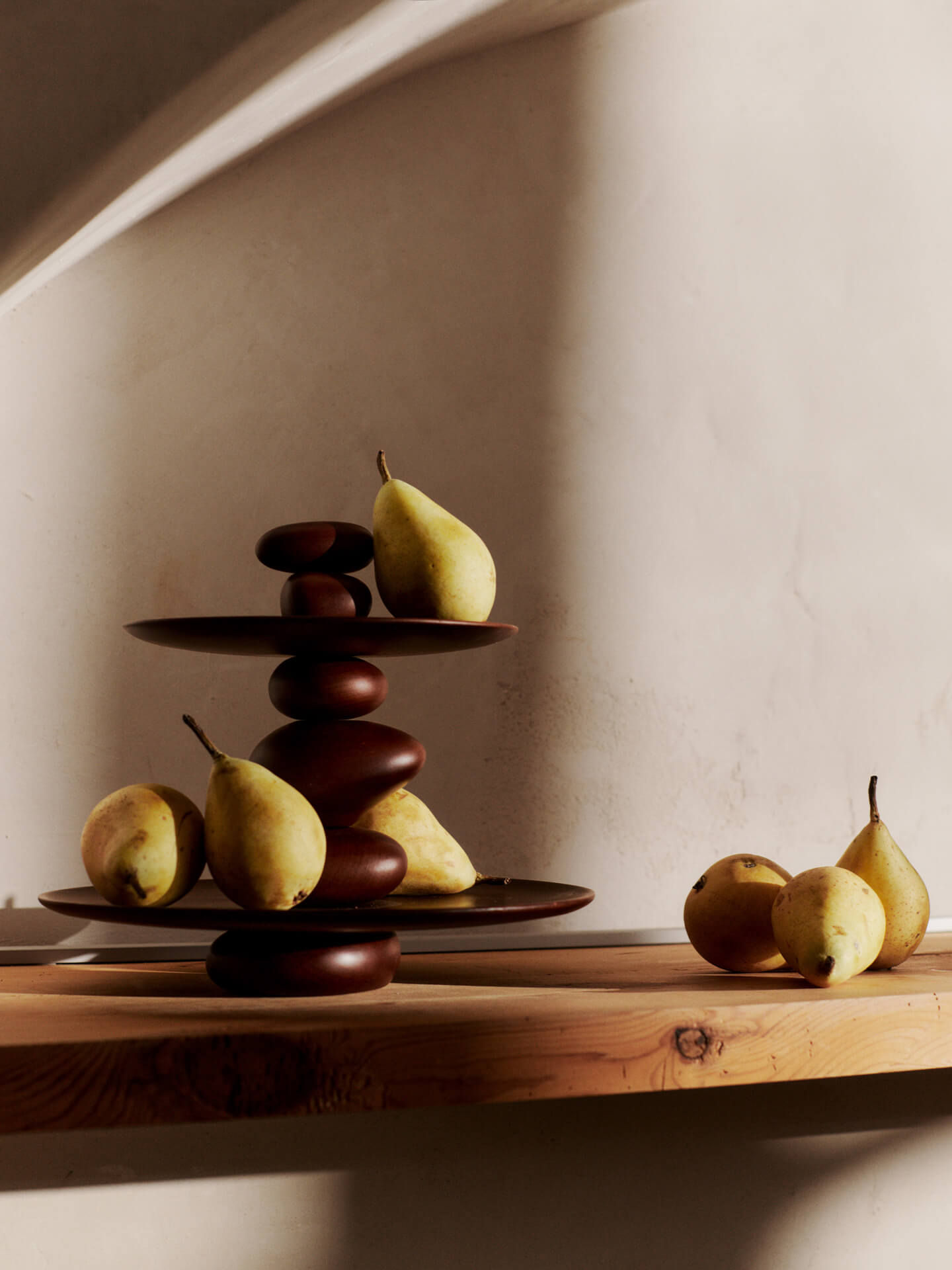 Pebble Dessert Stand - Dark Brown