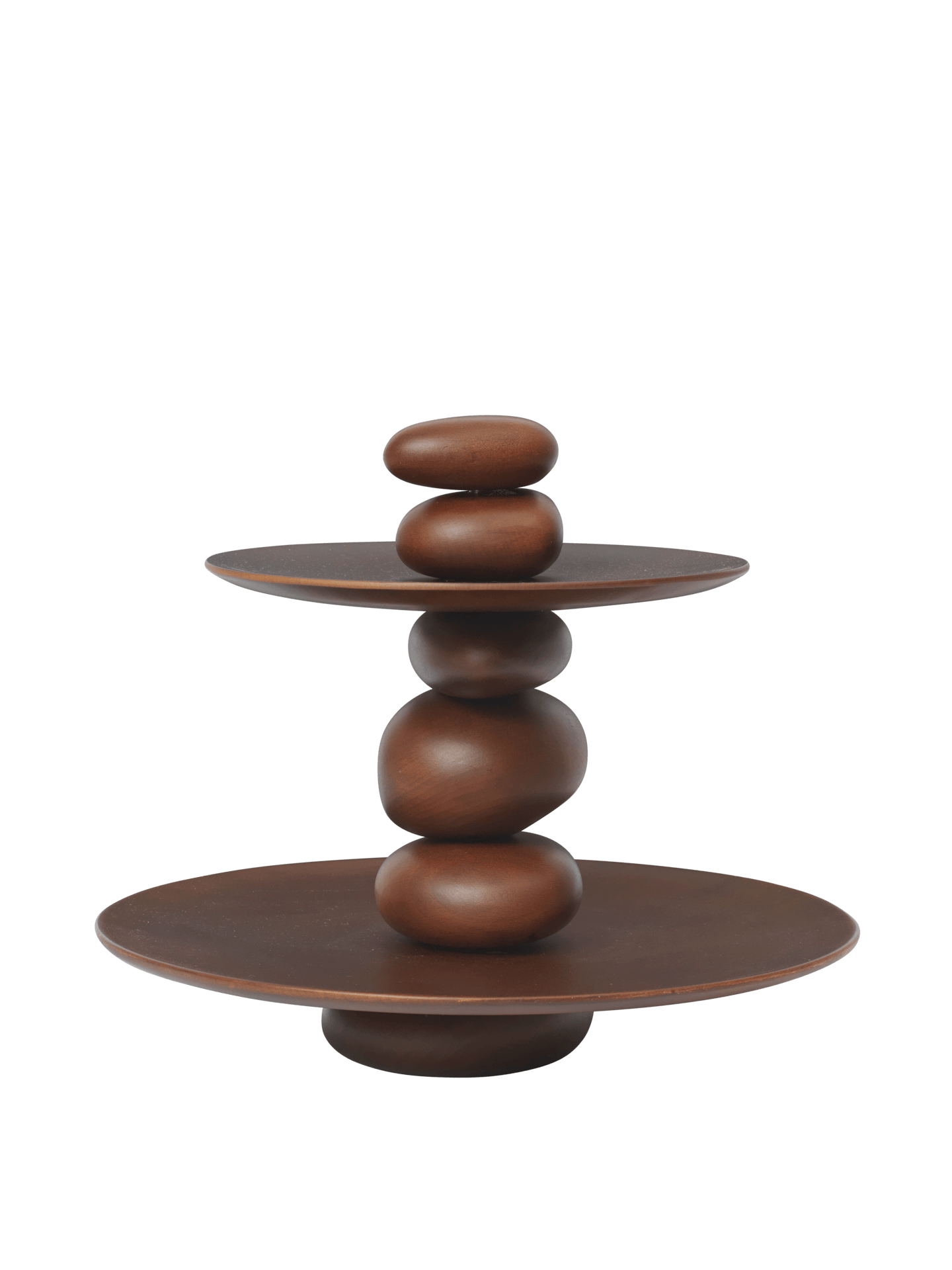 Pebble Dessert Stand - Dark Brown