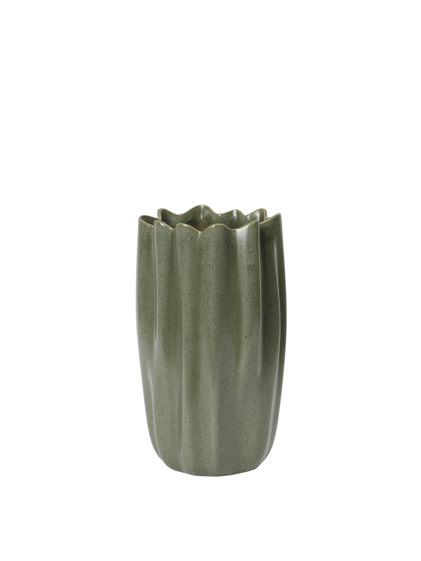 Nium Vase - H23 - Dark Sage