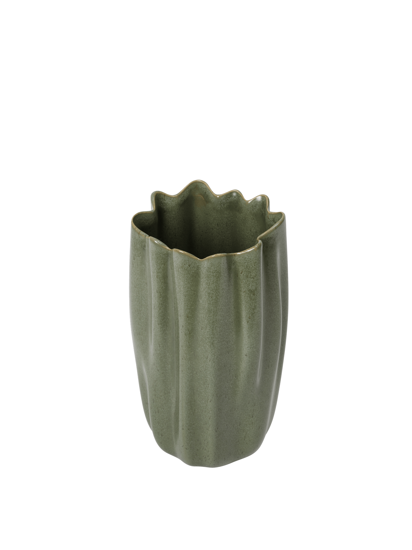 Nium Vase - H23 - Dark Sage