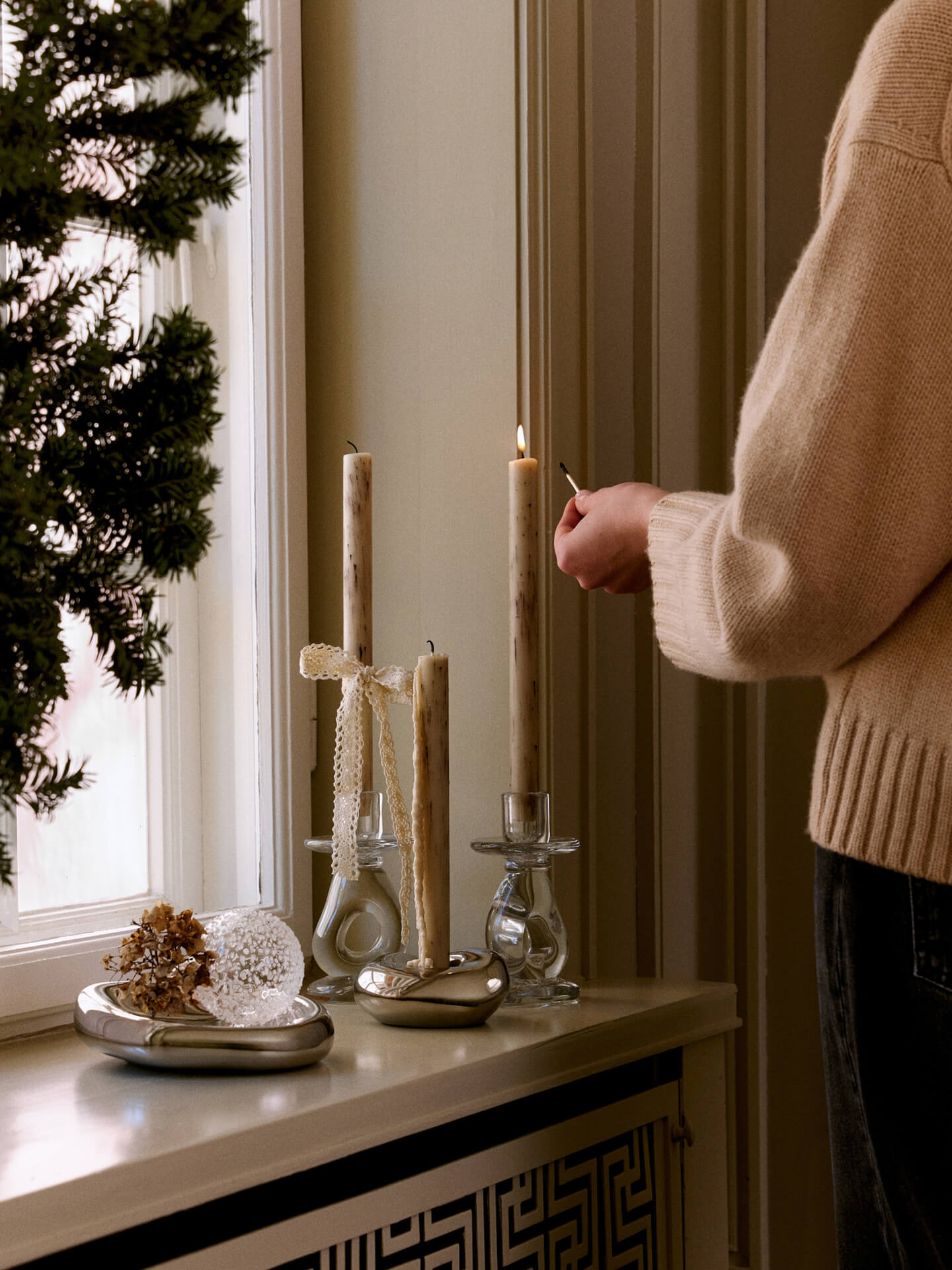 Bellure Candle Holder - Silver