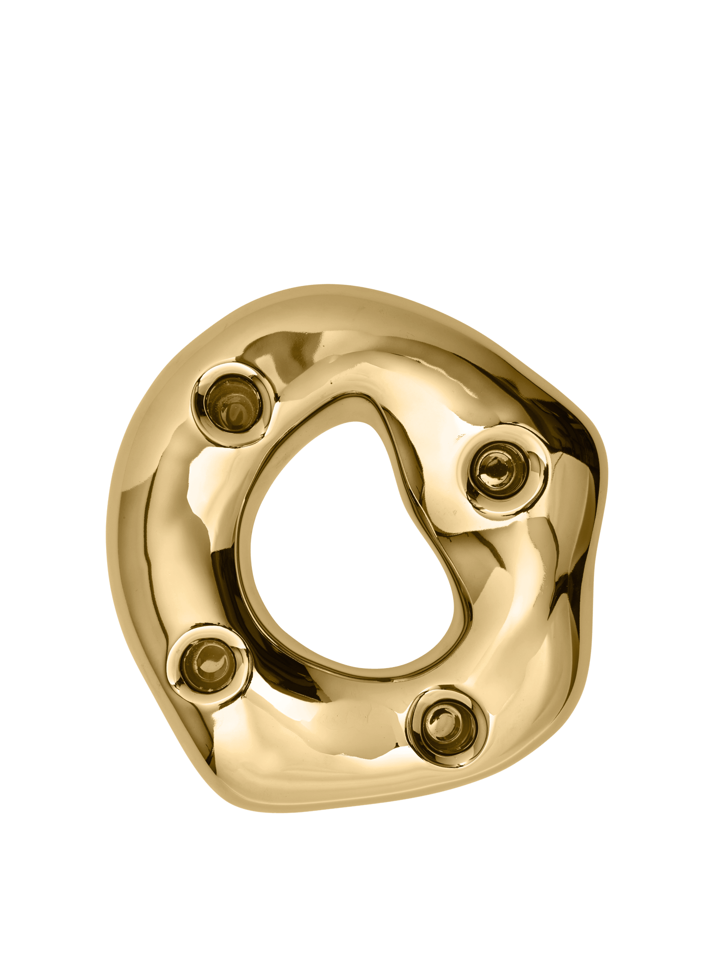 Bellure Ring Candle Holder - Brass Finish