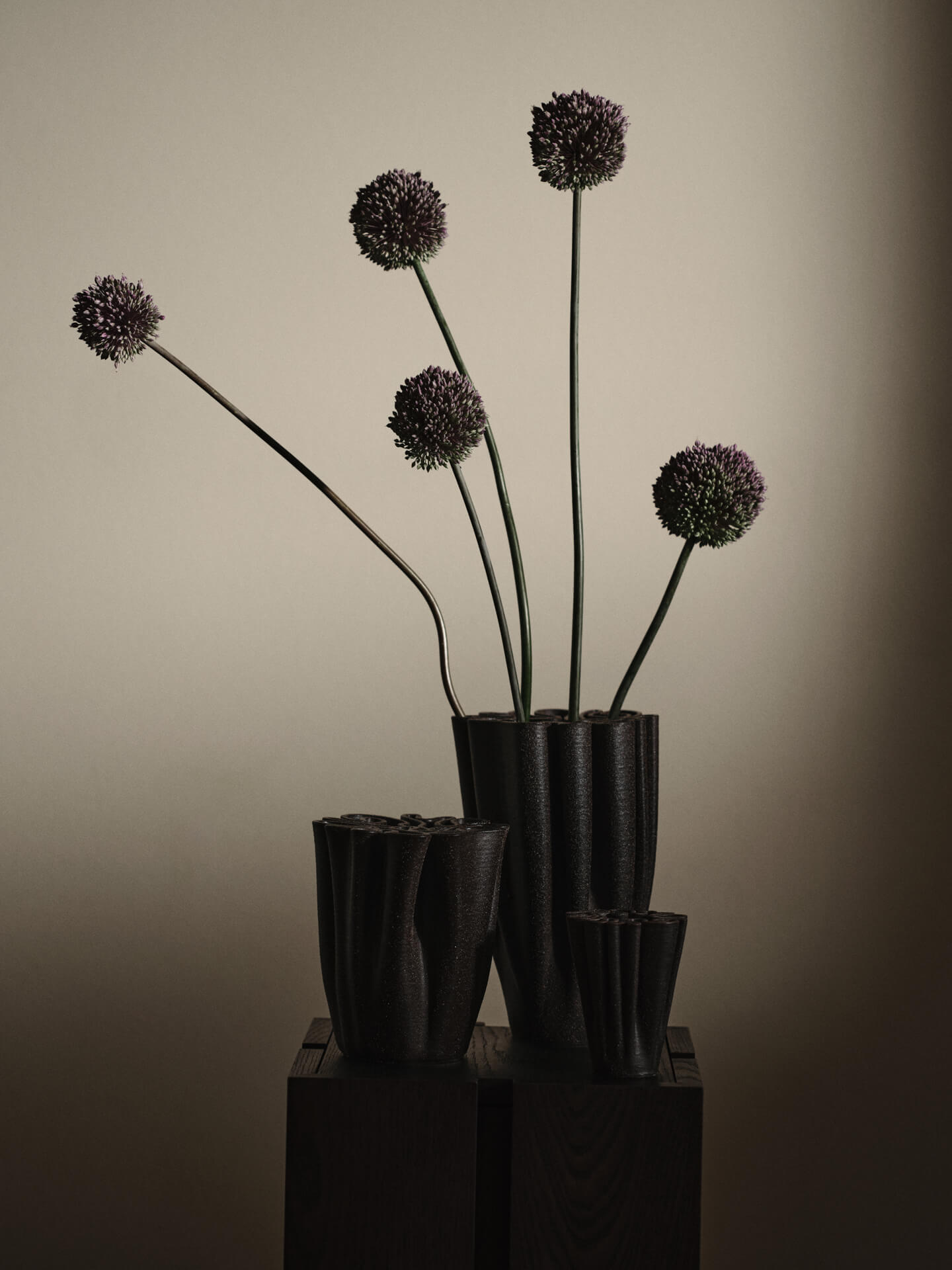 Dedali Vase - H18 - Dark  Brown