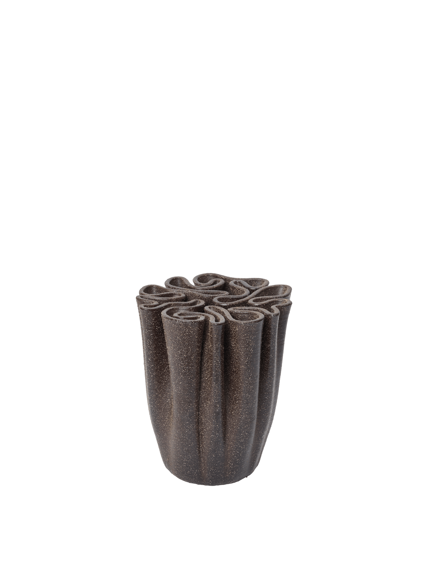 Dedali Vase - H18 - Dark  Brown