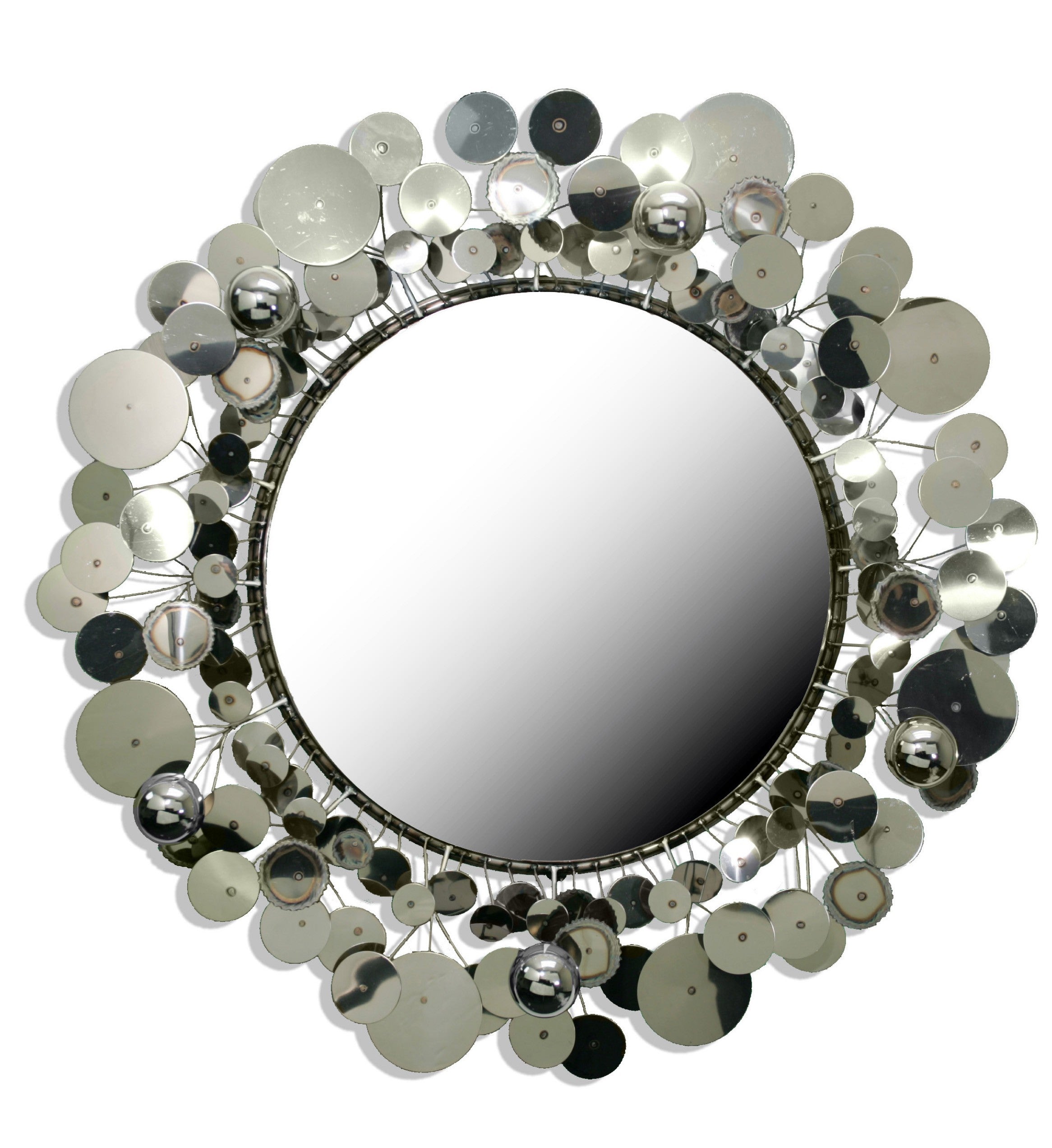 Curtis Jere metal wall art RAINDROPS MIRROR SILVER
