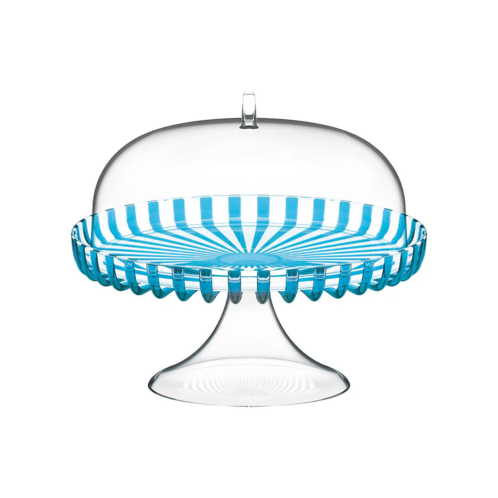 DOLCEVITA | CAKE STAND WITH DOME - TURQUOISE