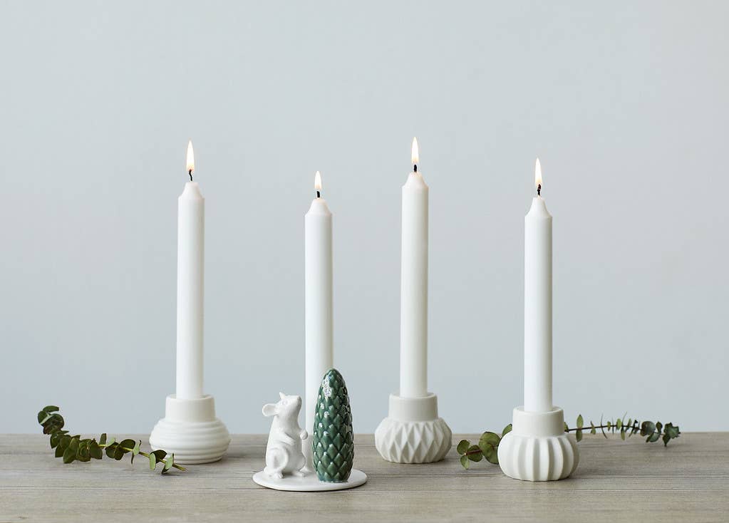 Winter Stories Mouse candlestick