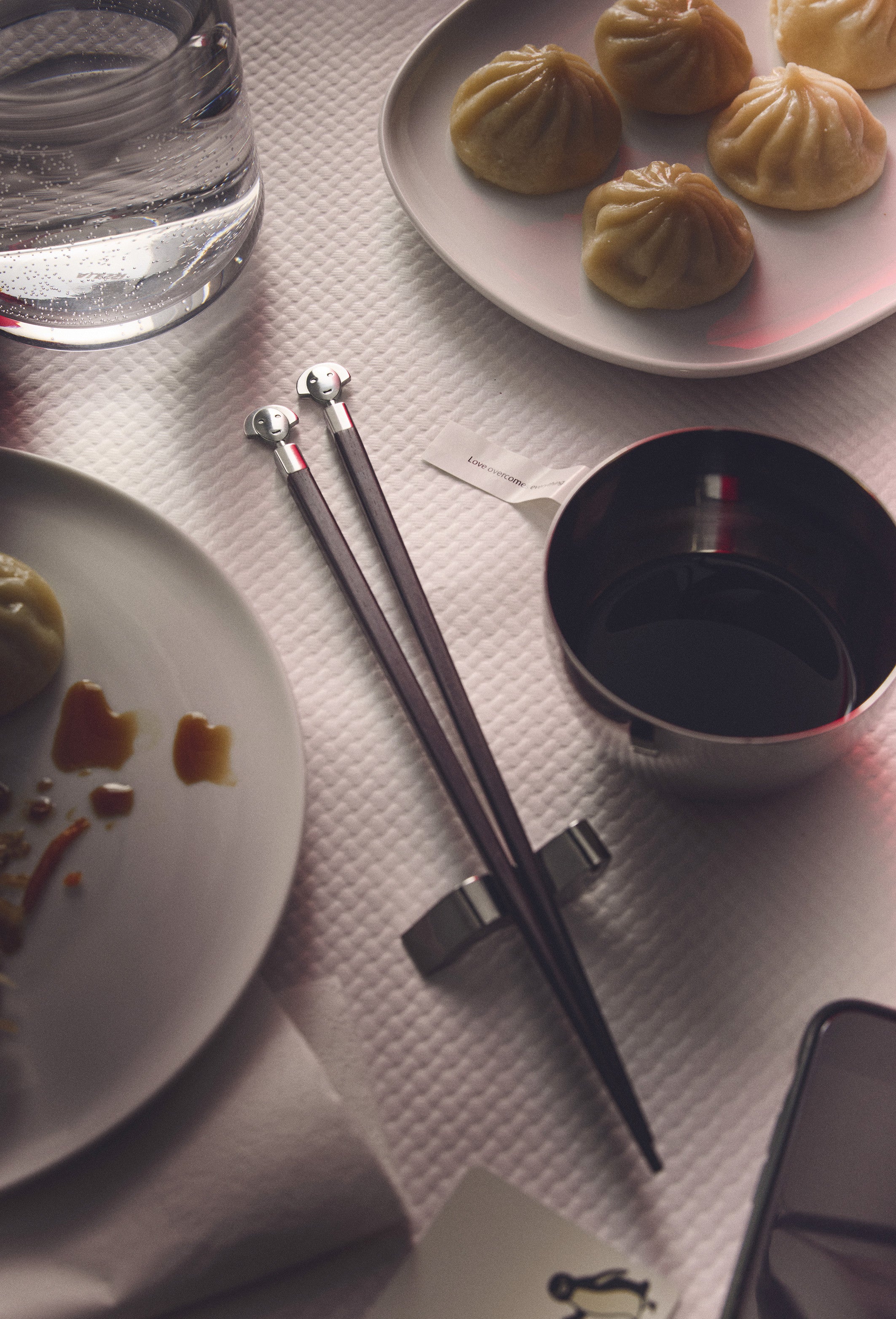 AM44SET1 Anna Stick ebony chopsticks and stand