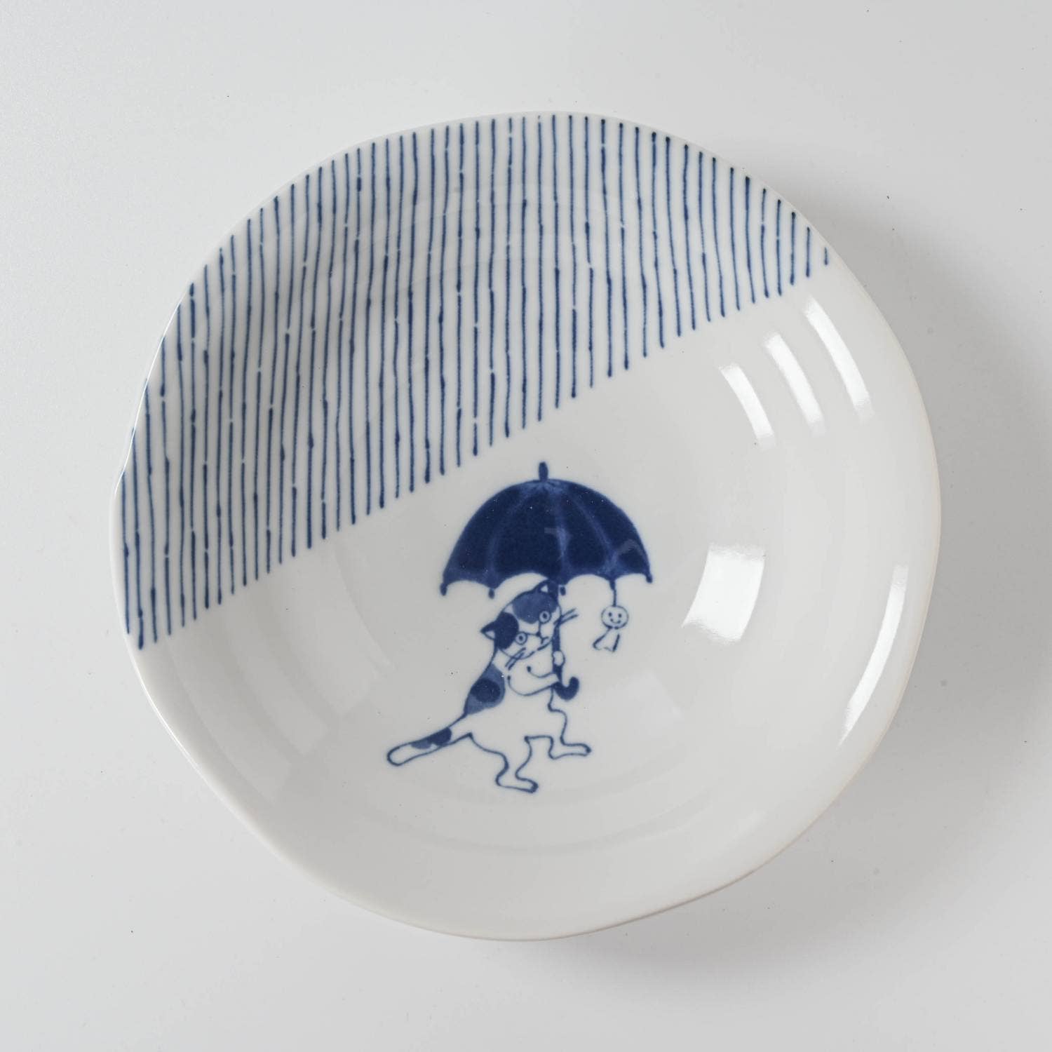 Cat Shichita Someneko 16.5cm Bowl - Tokusa