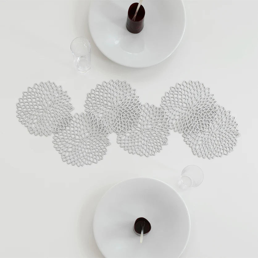 Dahlia Coasters (Set of 6) Silver