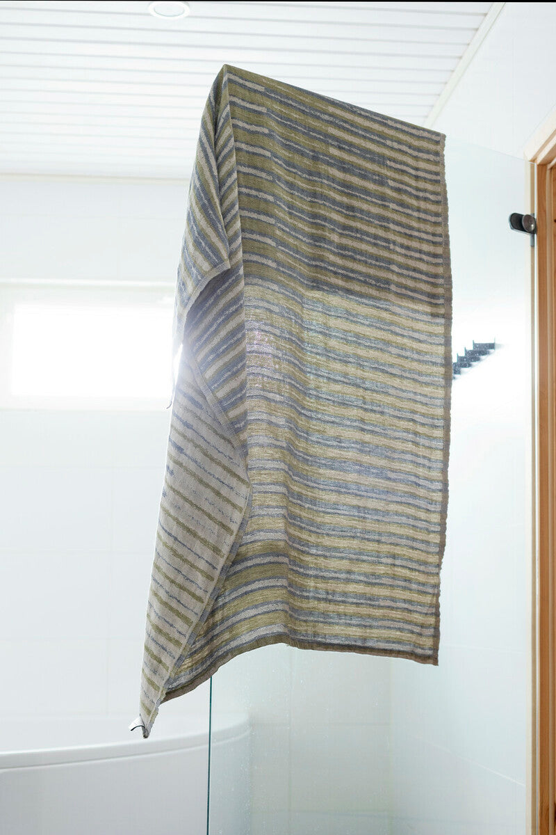 TAITO towel 95x150cm 4/linen-green-grey