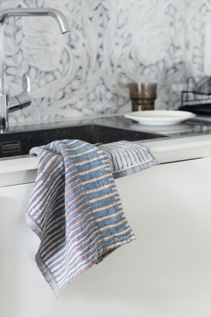 TAITO towel 95x150cm 5/linen-blue-brown