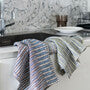 TAITO towel/ sauna cover 46x60cm 5/linen-blue-brown