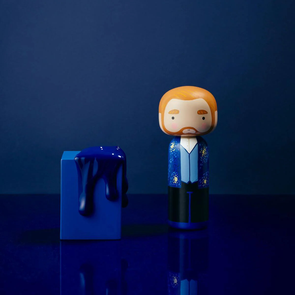 Kokeshi Doll by Sketch.Inc for Lucie Kaas - Vincent Van Gogh -Starry Night