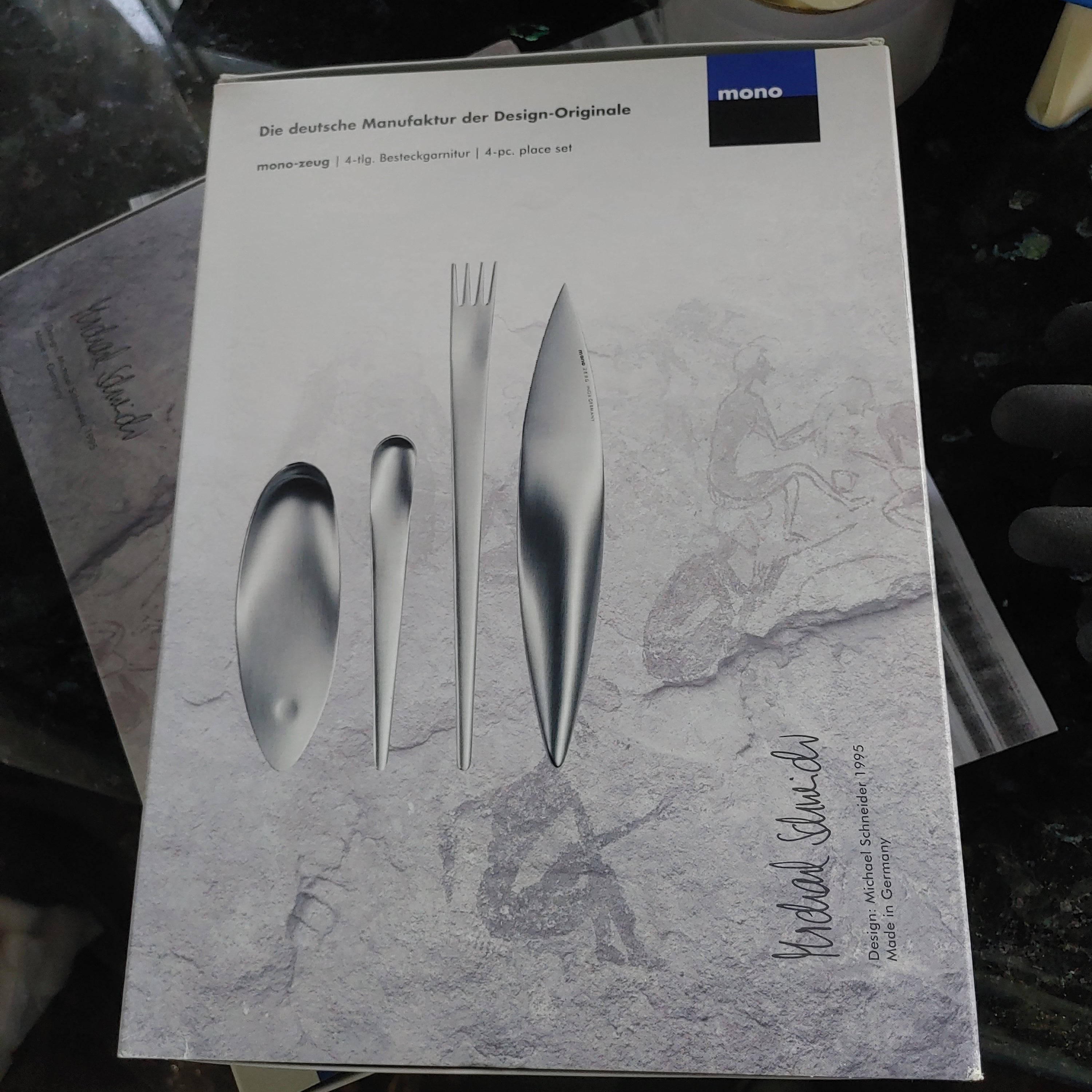 Mono Zeug - Stainless Steel Flatware Set in Box, 4pc Cutlery