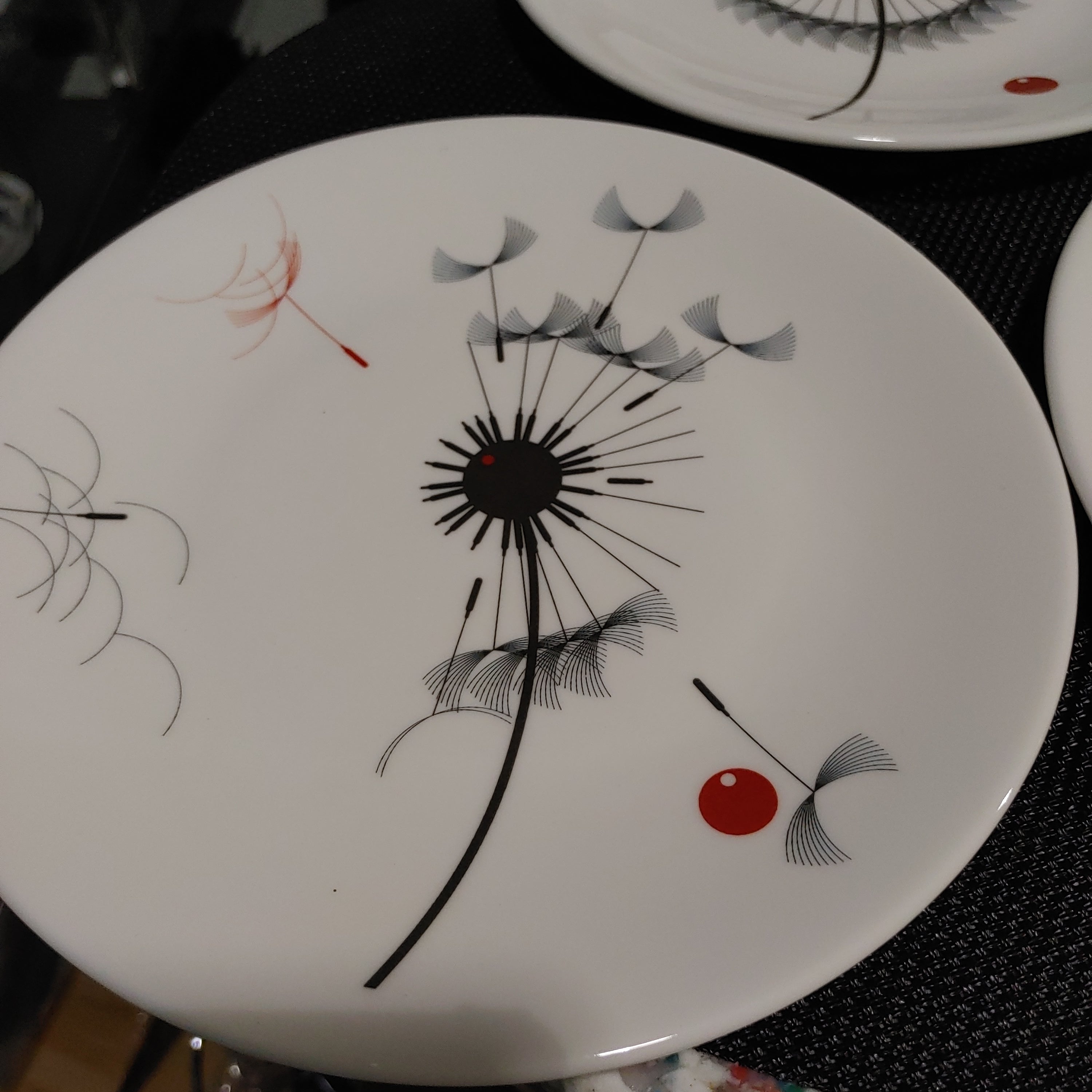 Tectonic Plate bone china collector artists #set3 plates Nano Dandilion