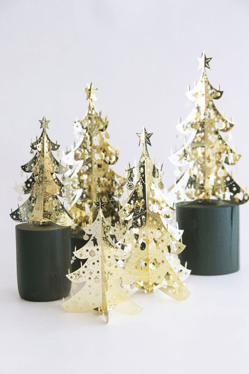 CHRISTMAS TREE TABLE FIR GOLD