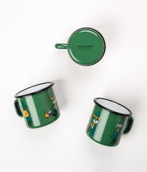 Enamel mug 3,7dl Moomin Snufkin Retro, green