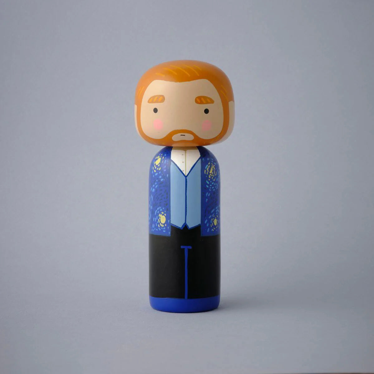 Kokeshi Doll by Sketch.Inc for Lucie Kaas - Vincent Van Gogh -Starry Night