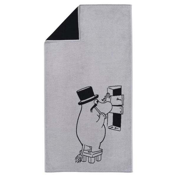 Moomin bath towel 70x140cm / 27.5x55in Moominpappa grey