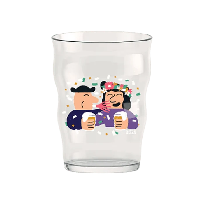 Mikkeller Pint Beer Glass 2025 - 13.5 oz clear with deco