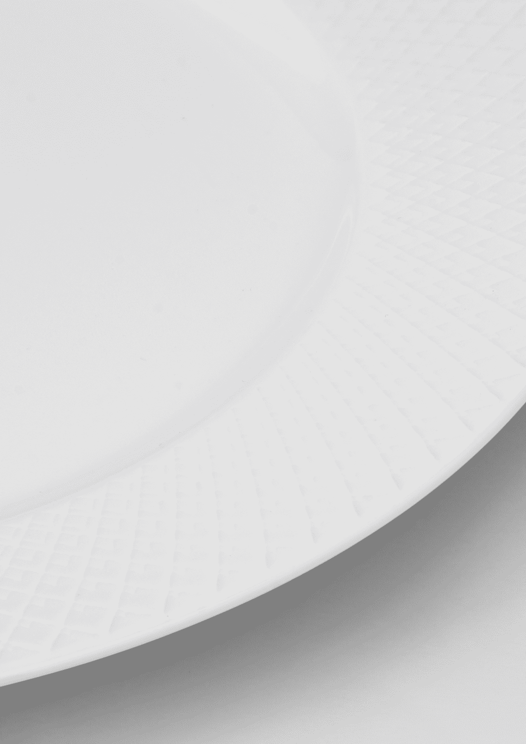 White Rhombe Dinner Plate Ø27 cm