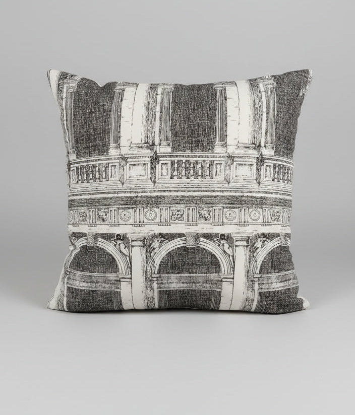 Pillow Cushion Large cover "PROCURATIE" BIANCO/NERO