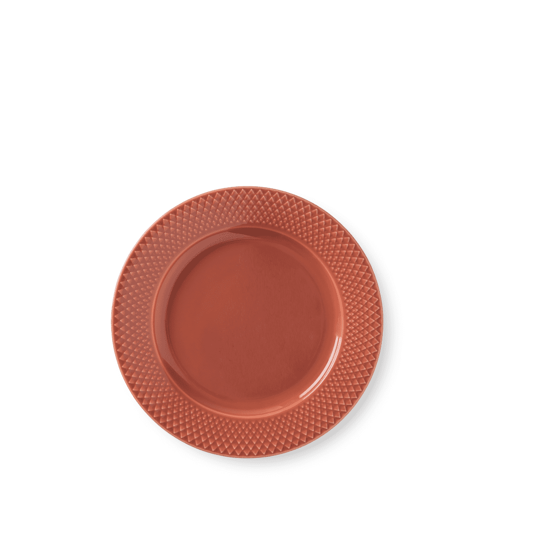Rhombe Color Lunch plate Terracotta Ø21
