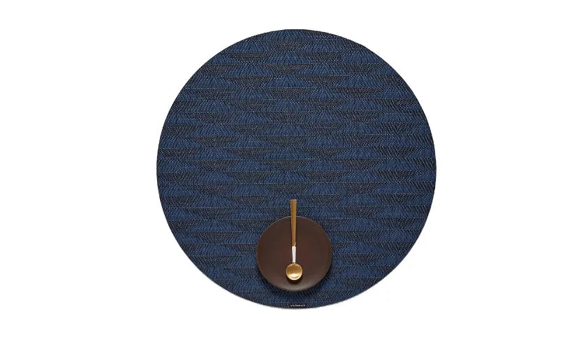 Chilewich Placemat Round 15" diam. Arrow, SAPPHIRE