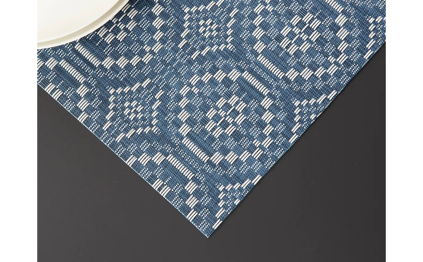 Chilewich Placemats Rectangle Overshot Denim