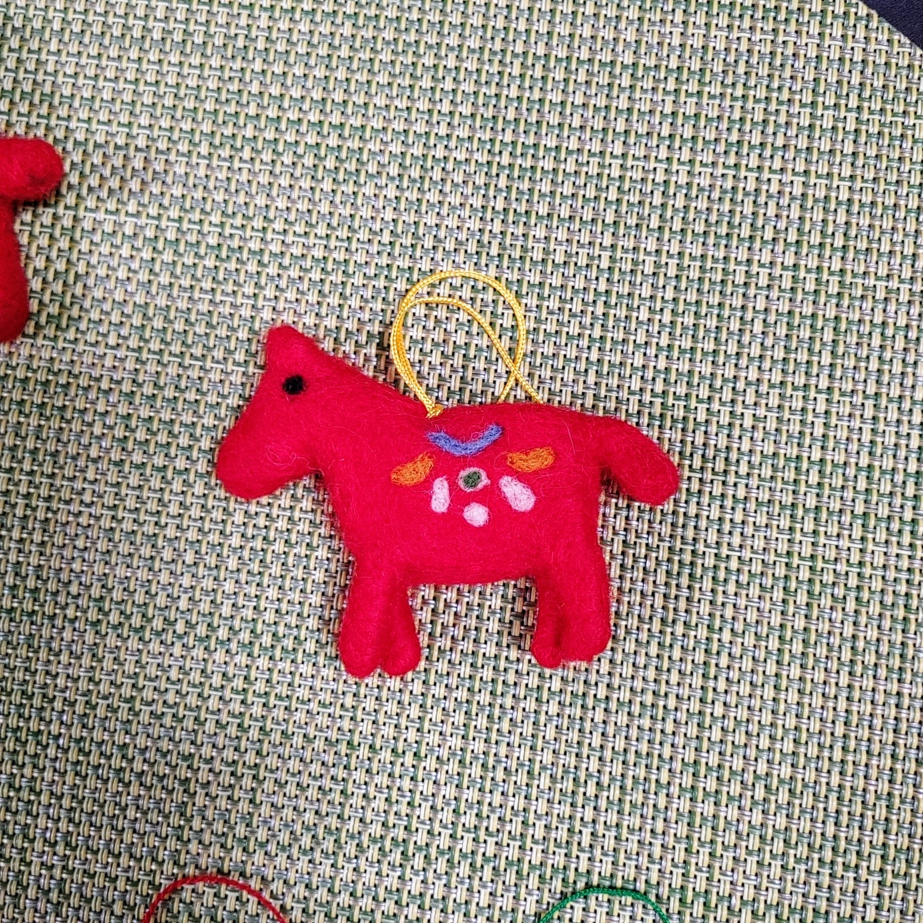 Horse ornaments felted wool