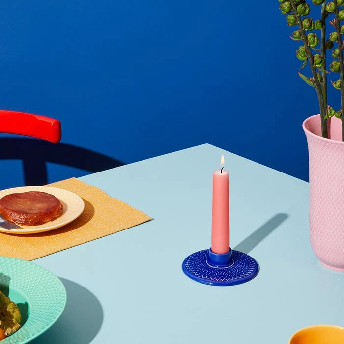Rhombe Color Candle Holder H3 cm Dark Blue