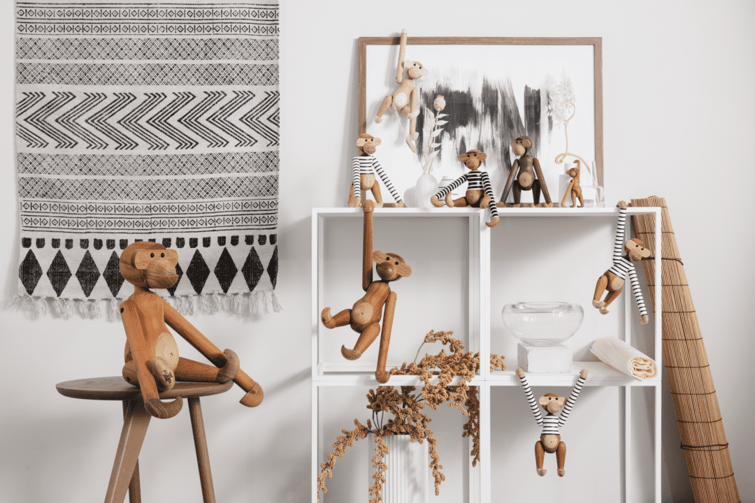 Kay Bojesen Monkey Small X MADS NØRGAARD -Black / white