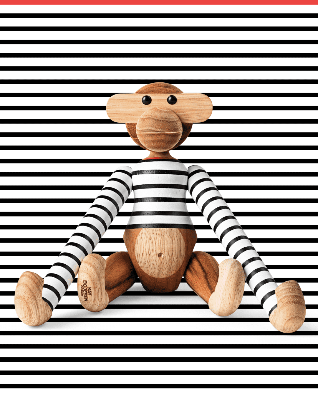 Kay Bojesen Monkey Small X MADS NØRGAARD -White / black