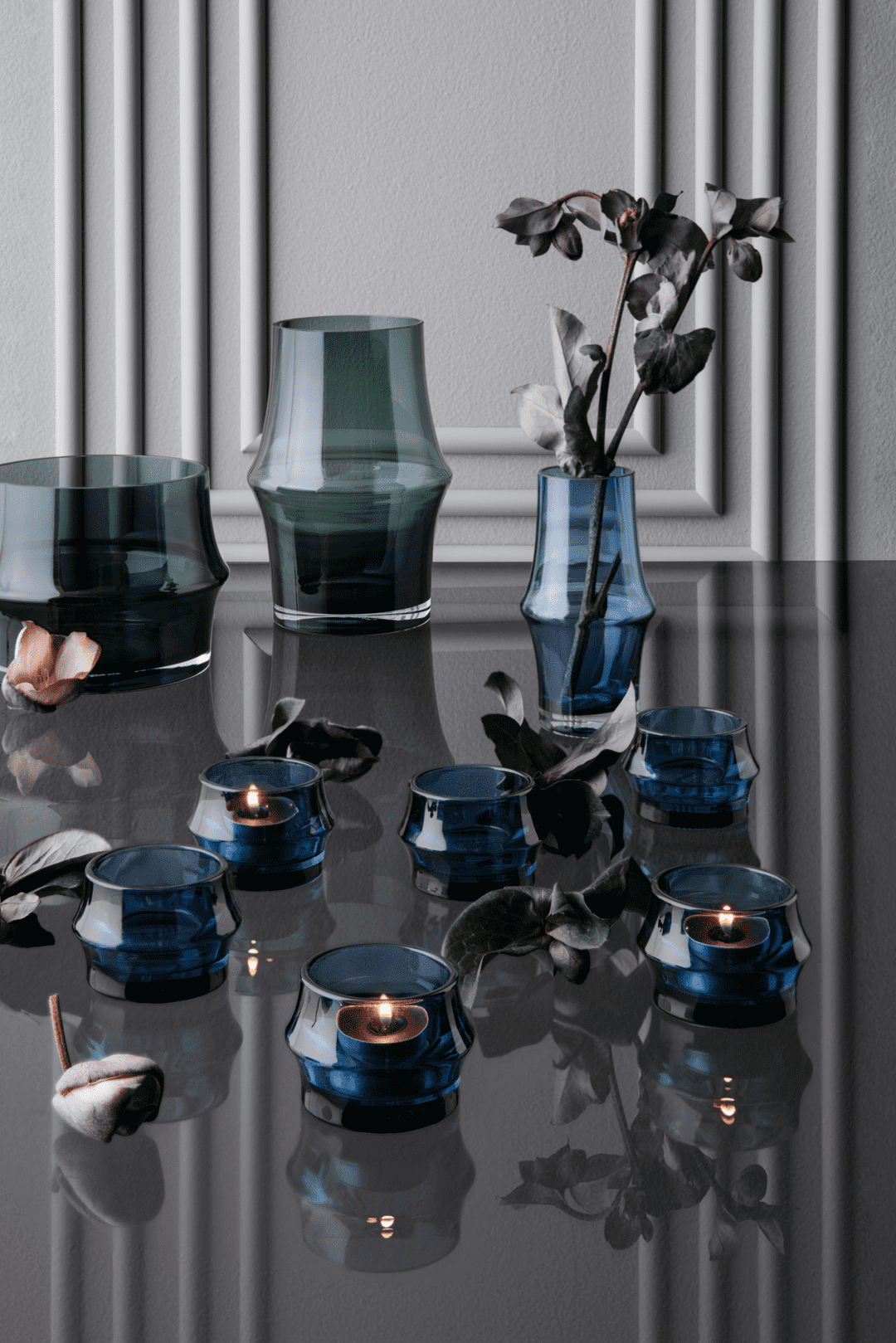 ARC TeaLight Holder Ø7.2 cm / 2.8" Dark Blue 2 pcs.