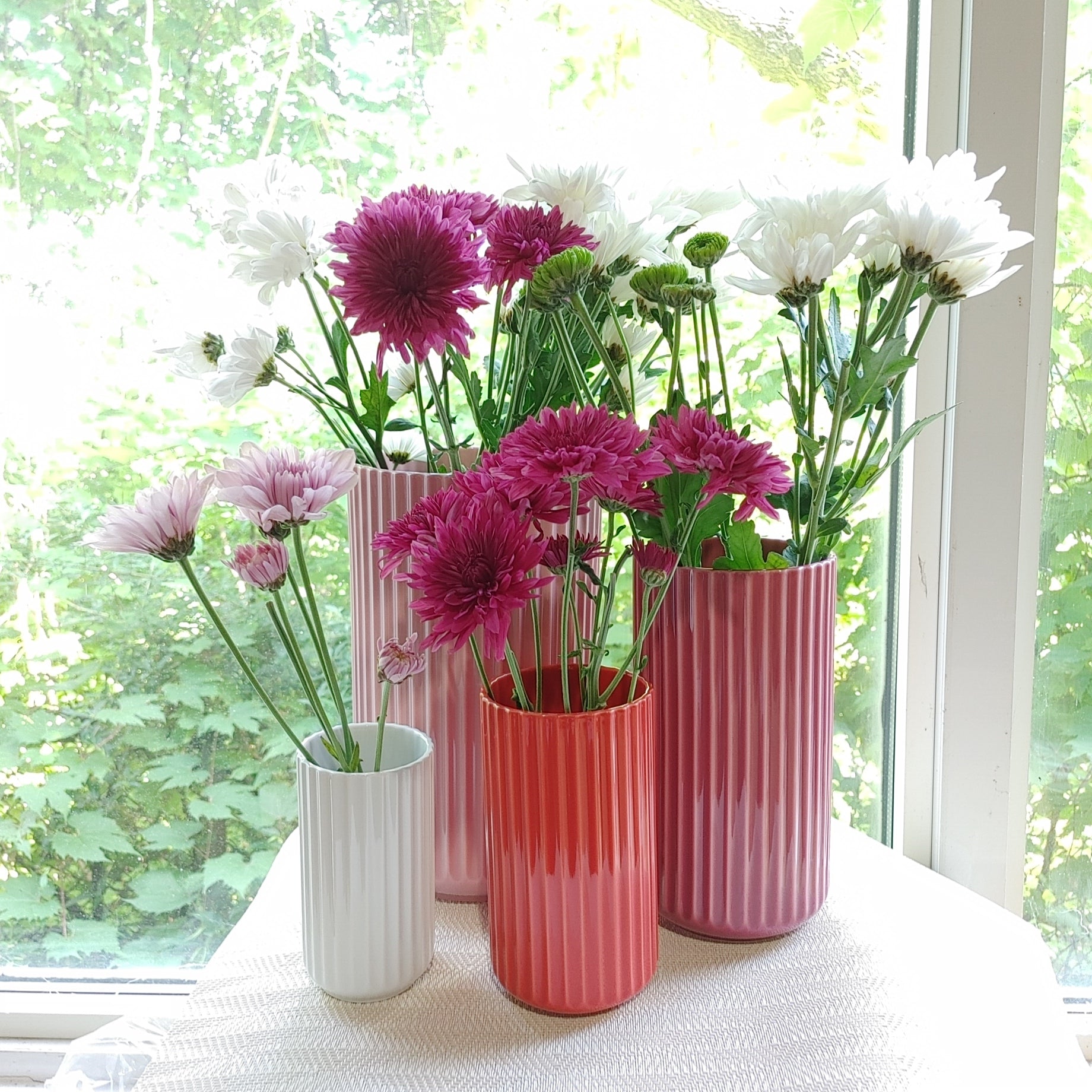 Vase H20.5 cm / 8.1" Lilac Purple Porcelain