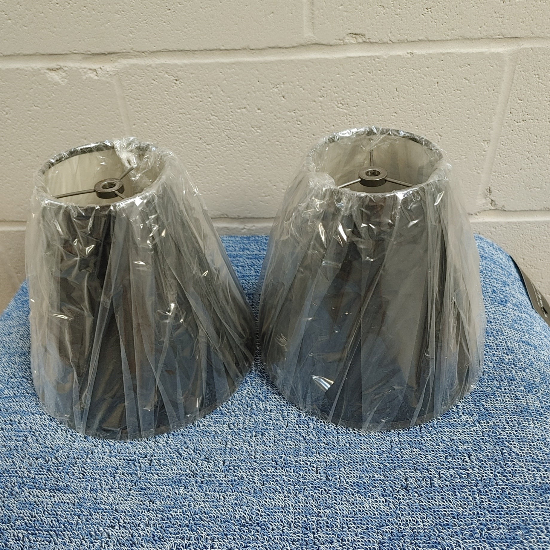 Lampshades In stock #3 Pair black linen