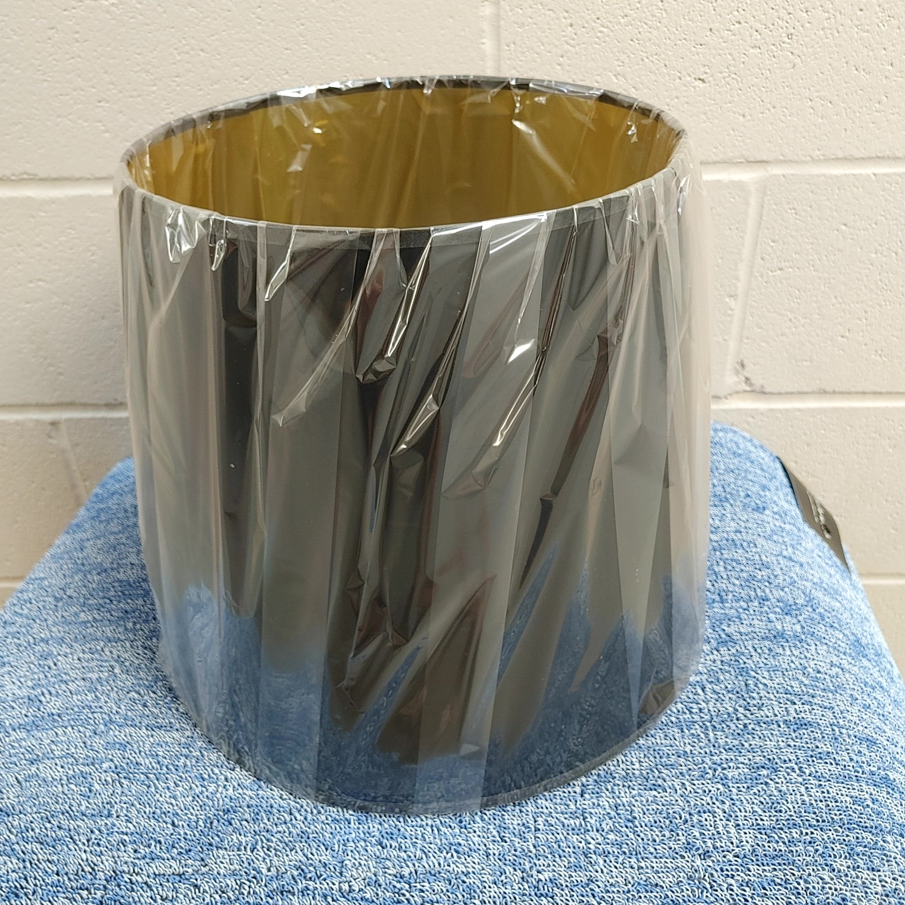 Lampshades In stock #5 European black linen gold interior