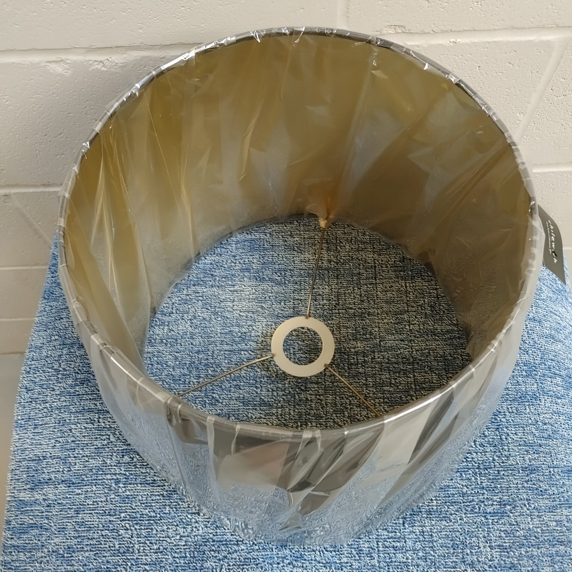 Lampshades In stock #5 European black linen gold interior