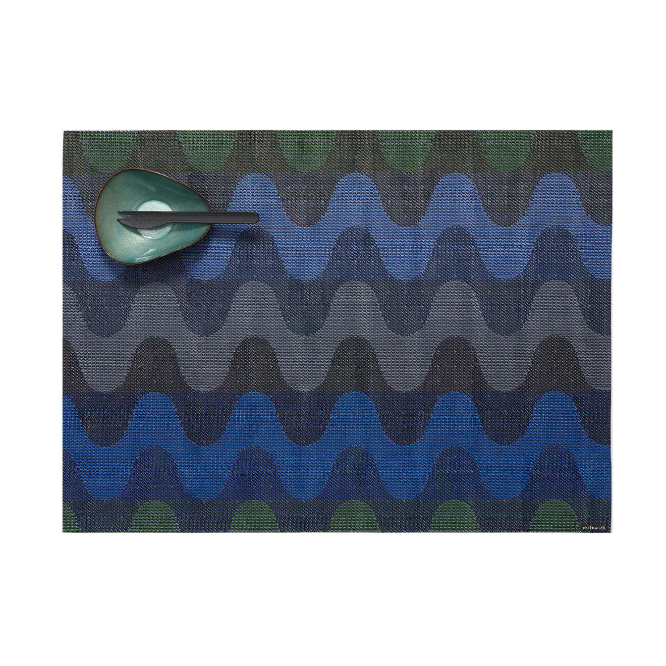 Chilewich Placemat Rectangle 14x19" Wiggle - Deep Sea