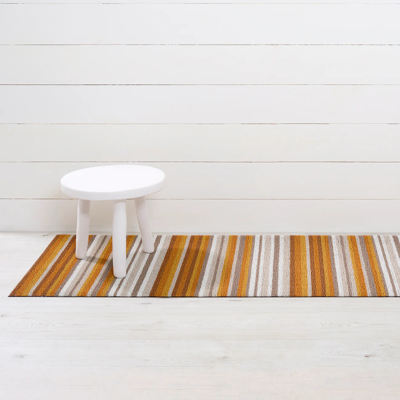 Shag Runner Mat Horizon Stripe Shag Mats - Desert 24"x72"