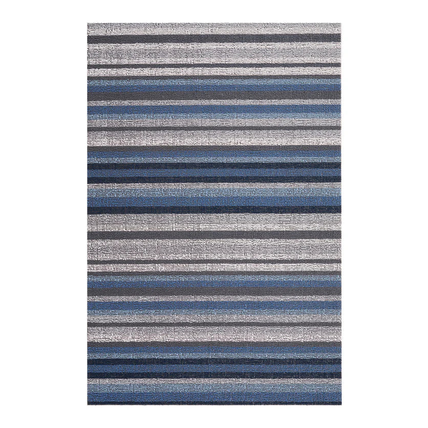 Horizon Stripe Shag Mats - Deep Sea