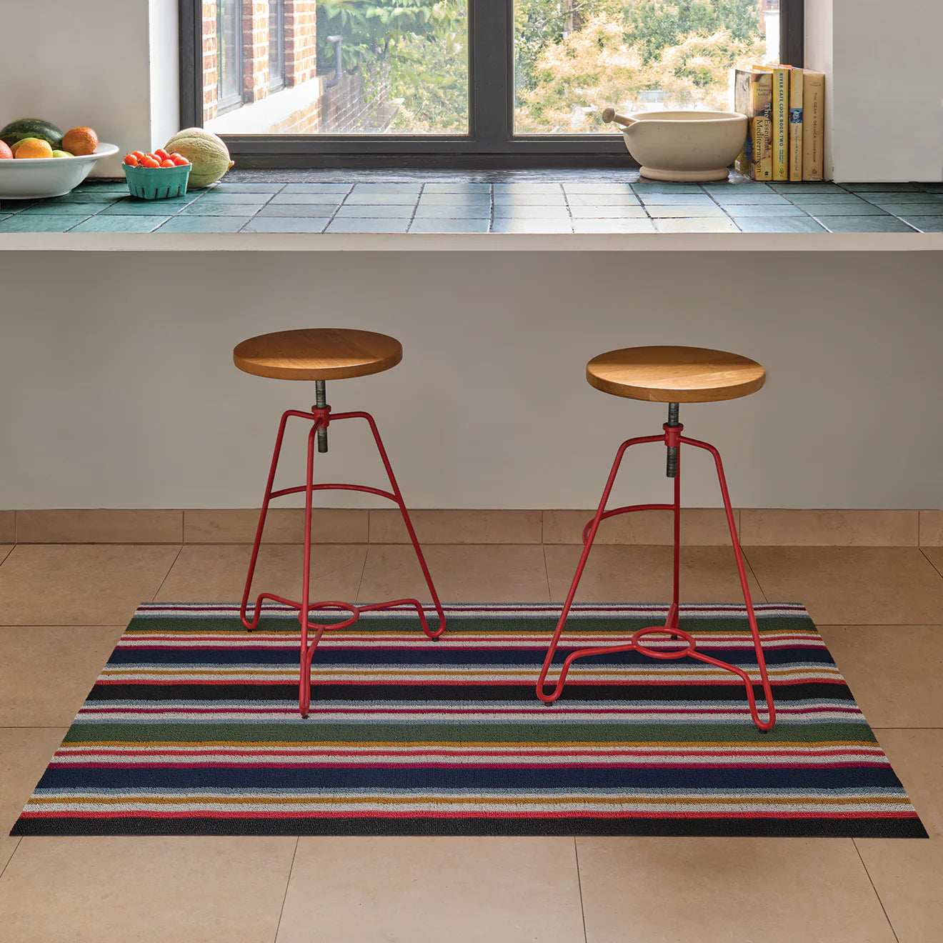Shag Big Mat Shuffle Stripe -PETUNIA 36"x60"