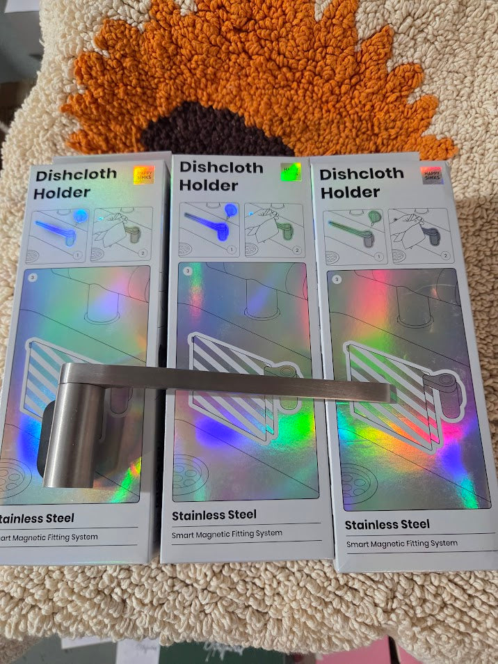 Magnetic Dishcloth Holder - Steel