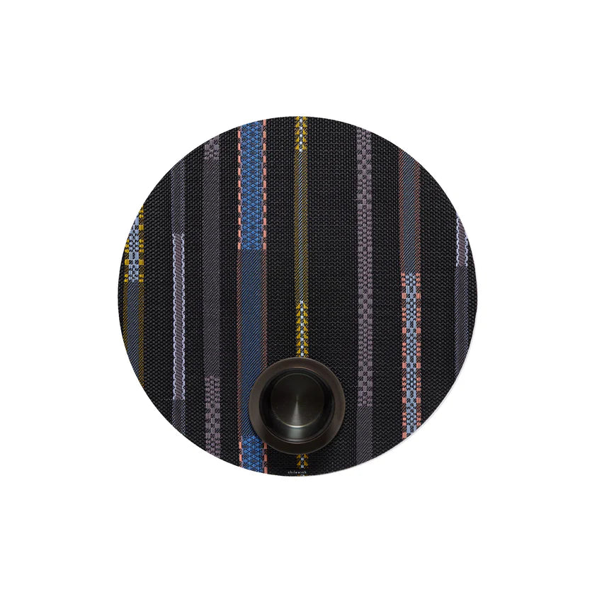 Applique Round Placemat Nero