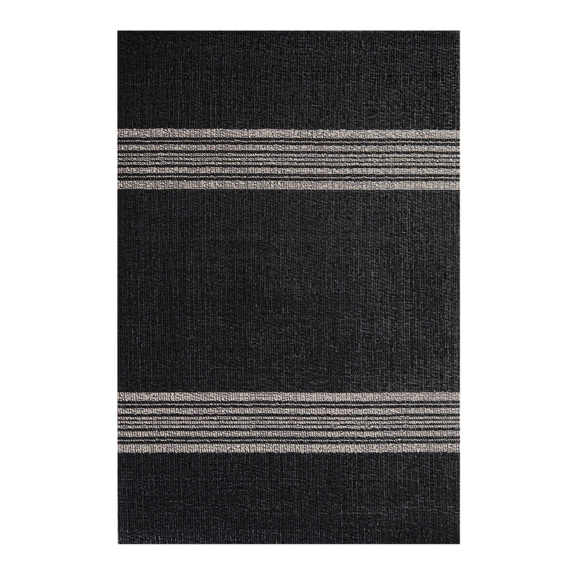 Relay Stripe Shag Mat- Coal