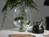 ChiCura Copenhagen Morchella Vase Black/Clear Glass, h. 27 cm Living / Containers & Vases Black / Clear