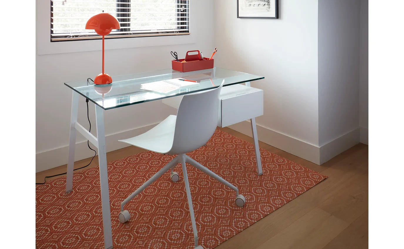 35x48 Woven Floor Mat Overshot Paprika