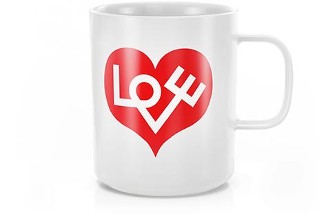 Alexander Girard Coffee Mug LOVE HEART, CRIMSON (RED)